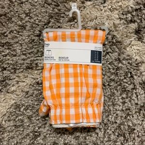GAP Orange Checkered Boxers sz Small